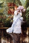 James Tissot Lilacs, oil painting reproduction
